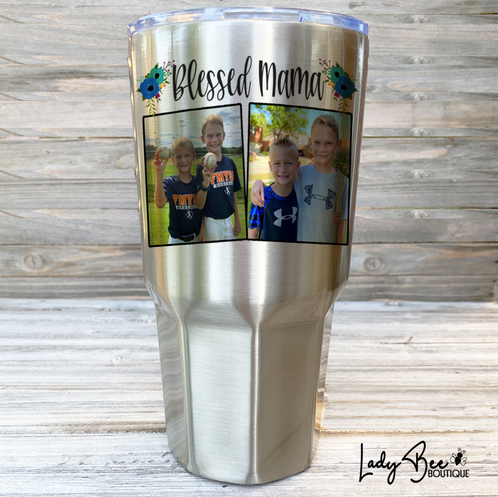 Blessed Mama tumbler – CooperCustomCreation