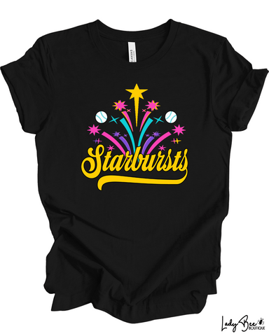 Starbursts- Black T-Shirt