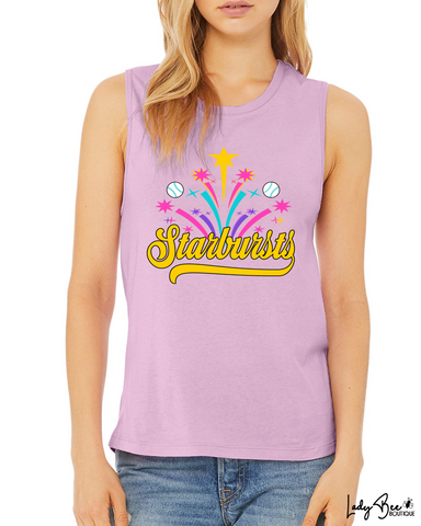 Starbursts- Muscle Low Cut Armhole Tank Top