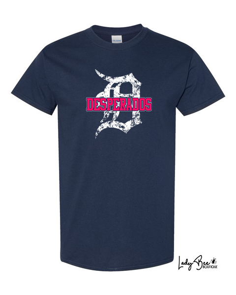Lady Desperados- Heavy Cotton T-Shirt NAVY D