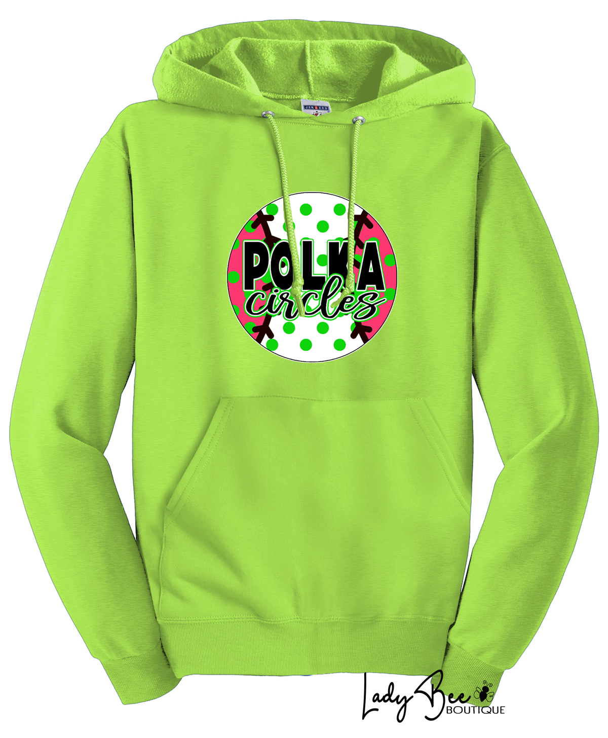 Polka Circles- Green Sweatshirt