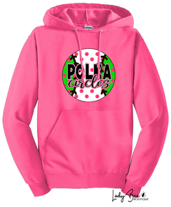 Polka Circles- Pink Sweatshirt