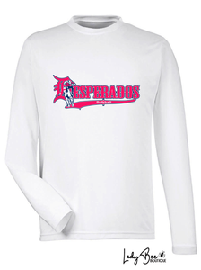 Lady Desperados- Long Sleeve Moisture Wicking- WHITE