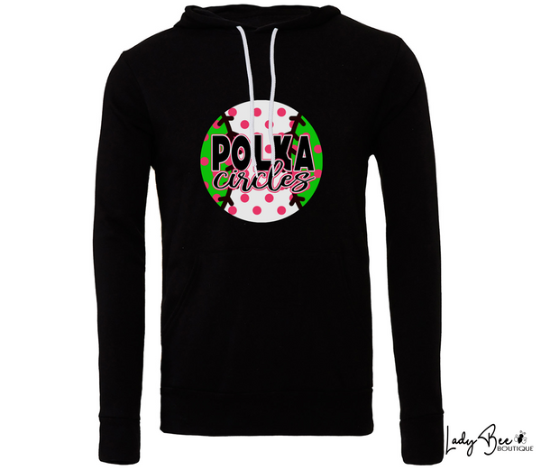 Polka Circles- Black Sweatshirt
