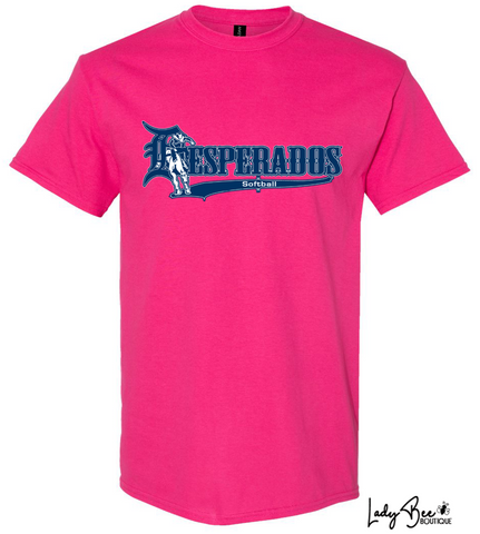 Lady Desperados- Heavy Cotton T-Shirt PINK HELCONIA