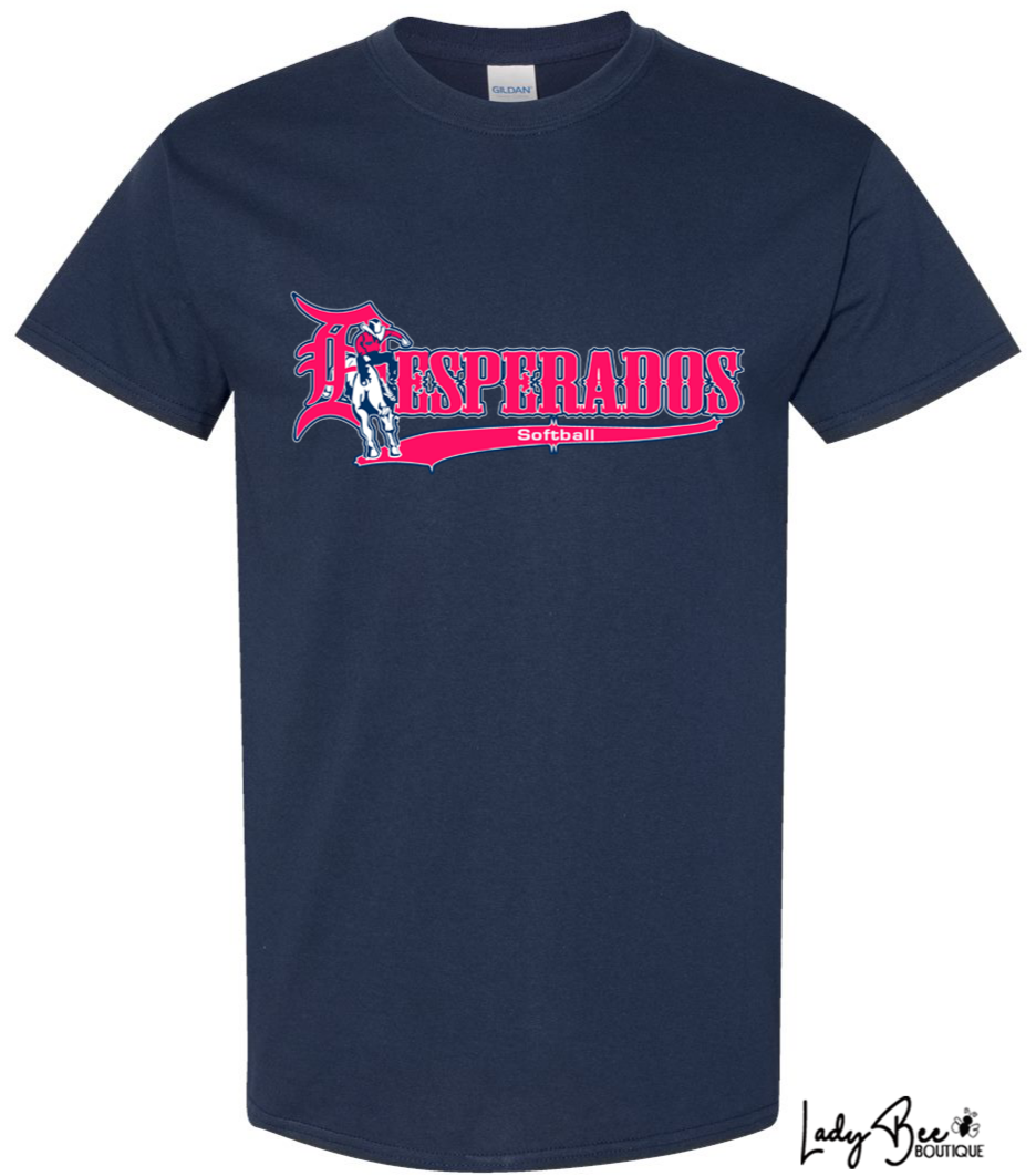 Lady Desperados- Heavy Cotton T-Shirt NAVY