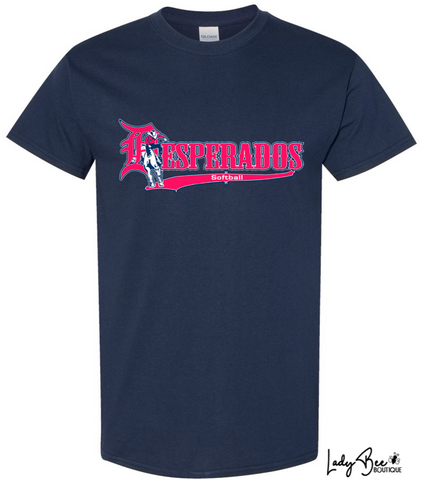 Lady Desperados- Heavy Cotton T-Shirt NAVY