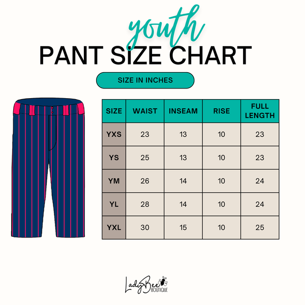 Navy with Pink Pinstripe Knickers Pants