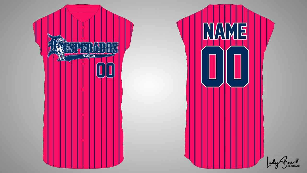 Pink Pinstripe Sleeveless Jersey