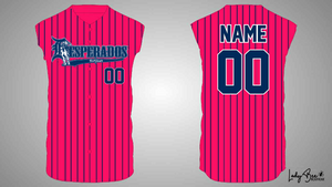 Pink Pinstripe Sleeveless Jersey