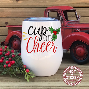 Cup of Cheer, Wine Tumbler - LadyBee Boutique Mugs