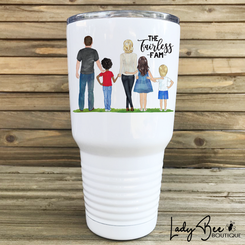 Family Portrait Tumbler - LadyBee Boutique Mugs