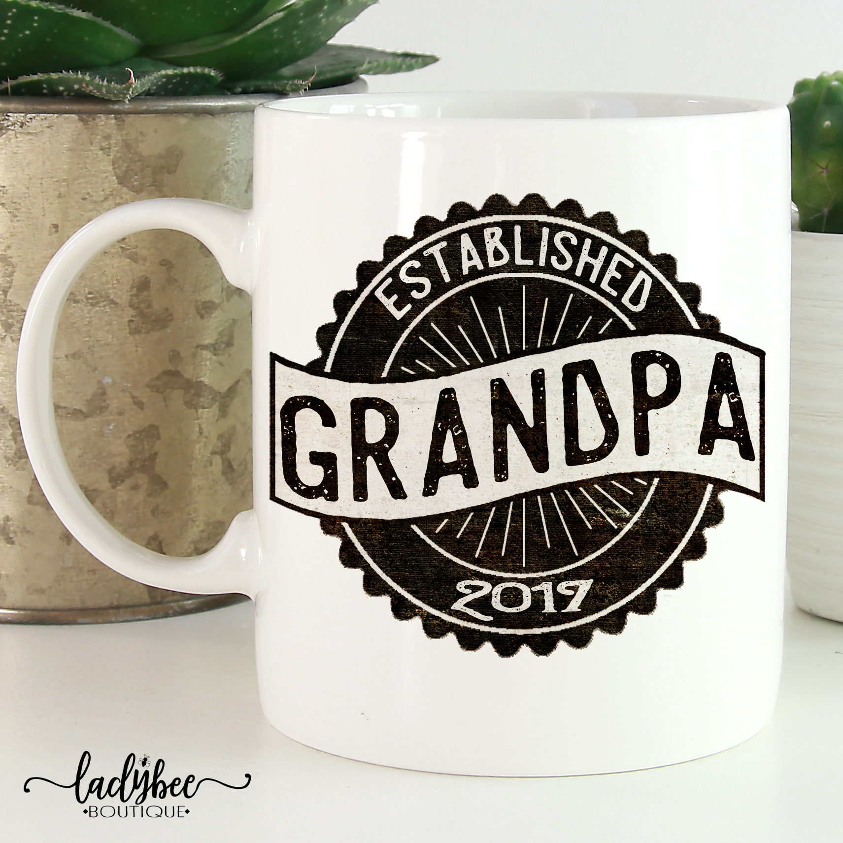 Grandpa est. mug - LadyBee Boutique Mugs
