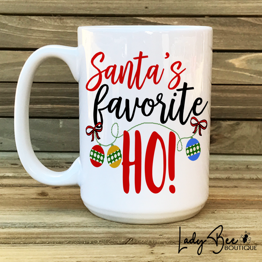Santa's Favorite Ho Christmas Mug - LadyBee Boutique Mugs