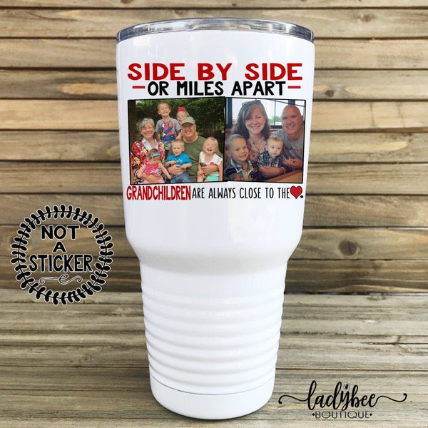 Side by Side Photo Tumbler for Grandparents