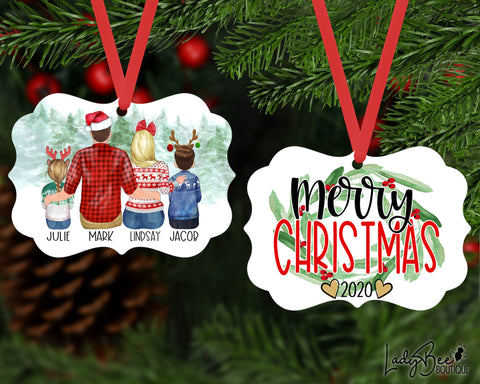 Personalized Family Portrait Ornament