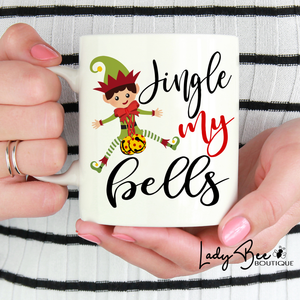 Jingle My Bells, Christmas Mug - LadyBee Boutique Mugs