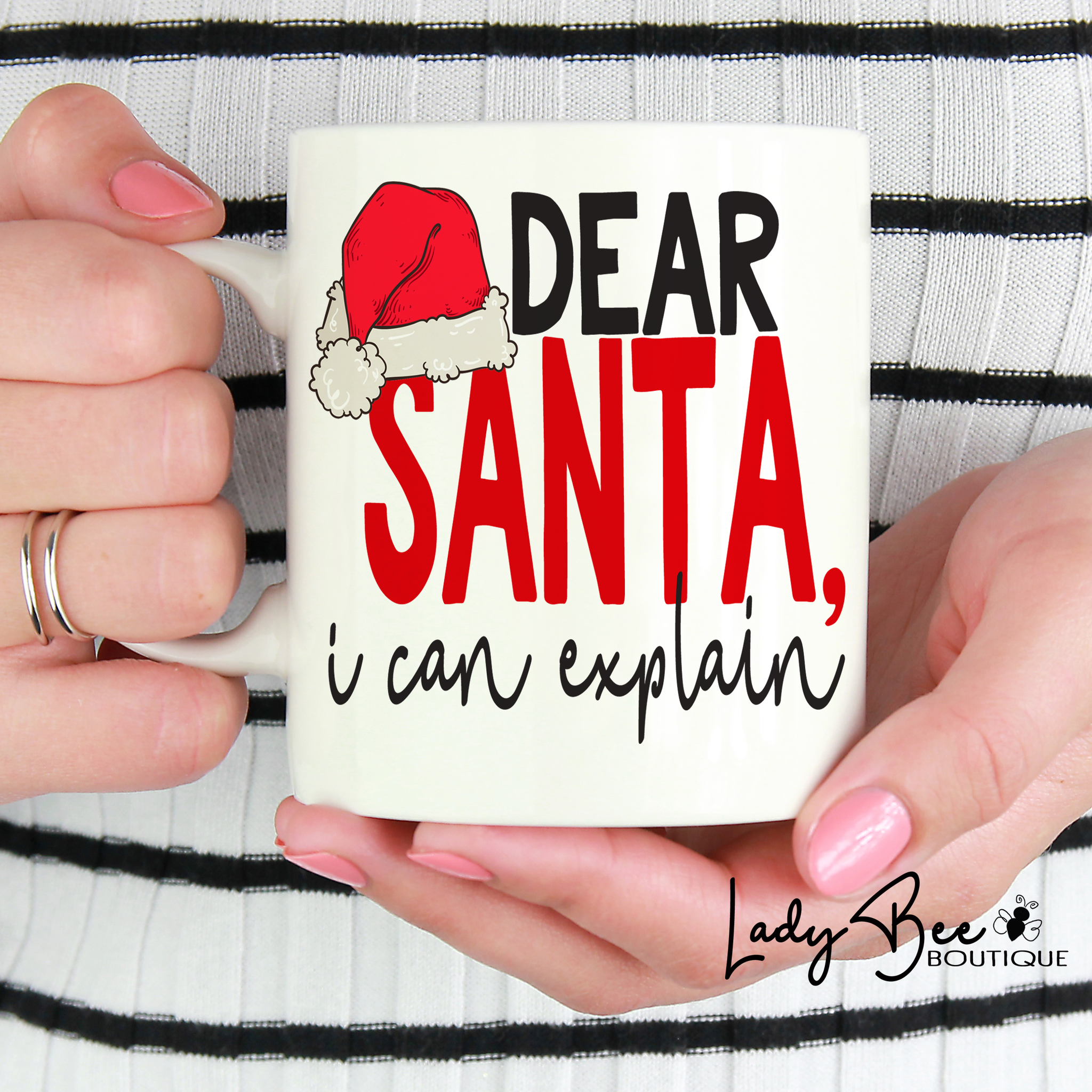 Dear Santa I Can Explain, Christmas Mug - LadyBee Boutique Mugs