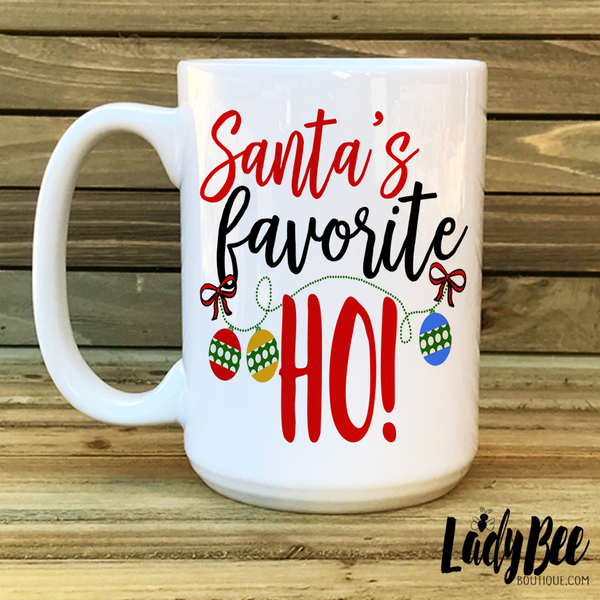 Santa's Favorite Ho Christmas Mug - LadyBee Boutique Mugs